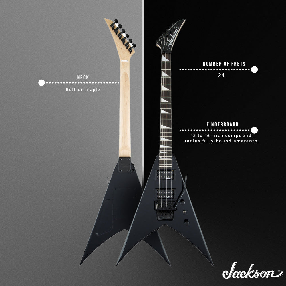 Jackson JS Series King V JSR2 6 String Gloss Black Electric Guitar Bundle