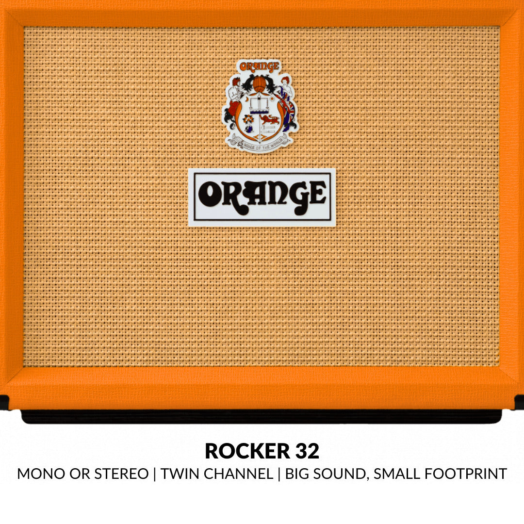 Orange Rocker 32 30W Combo Tube Guitar Amp with 10ft Guitar Cable (2 Items)