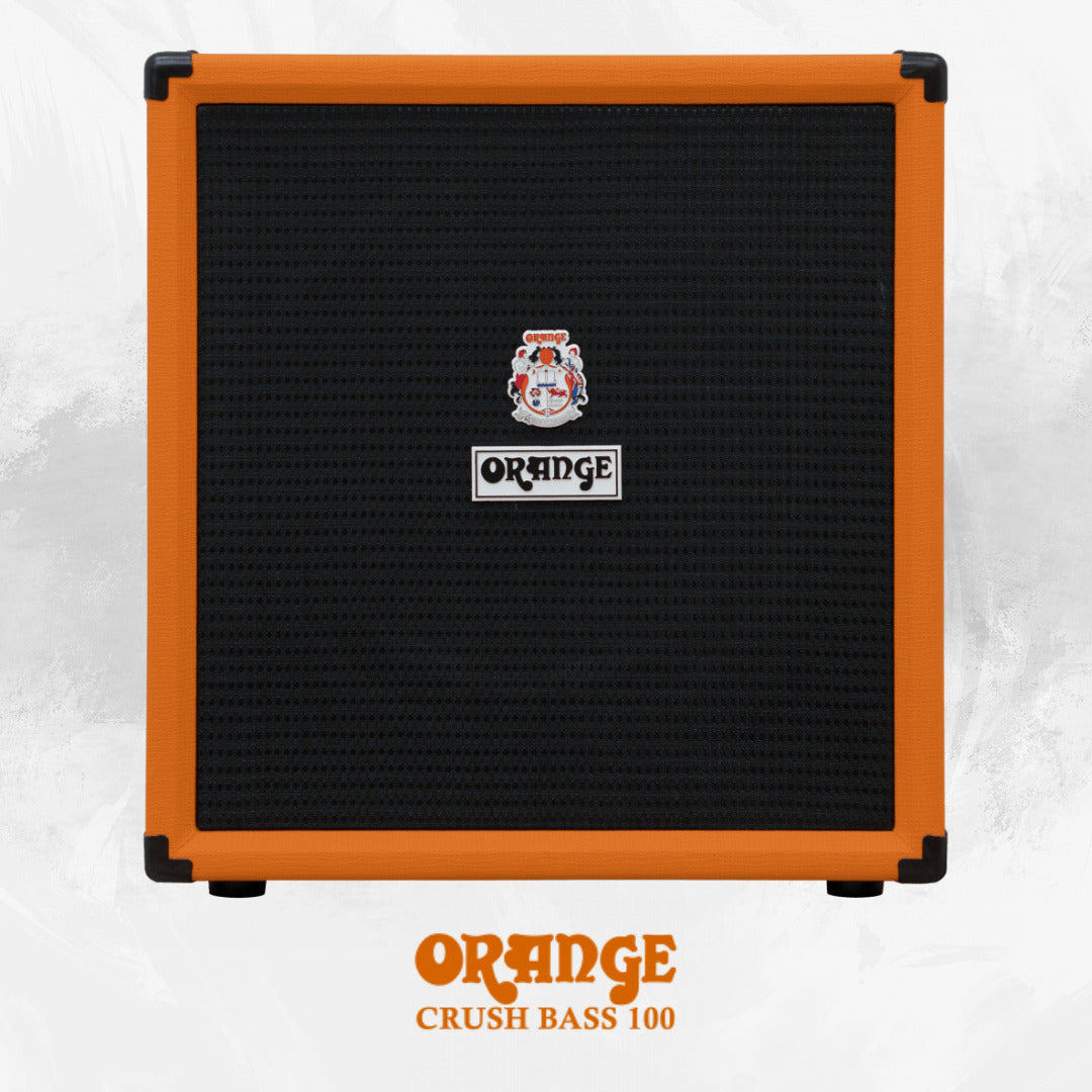 Orange Amps Crush Bass 100 1 x 15 Inch 100W Orange Combo Amp with Cable Bundle