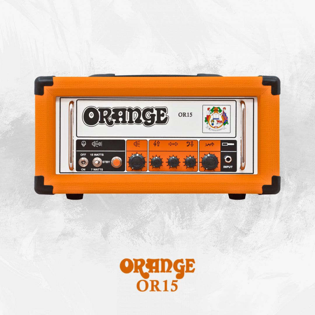 Orange Amps OR15 15W Single Channel Orange Guitar Amp Head and TS Cable Bundle