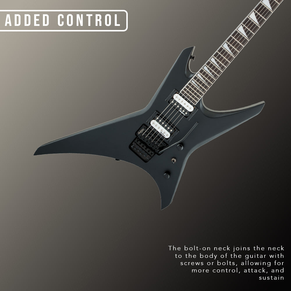 Jackson JS Series Warrior JS32 6 String Black Electric Guitar Bundle