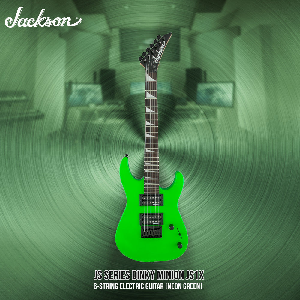 Jackson JS Series Dinky Minion JS1X 6 String Neon Green Electric Guitar Bundle