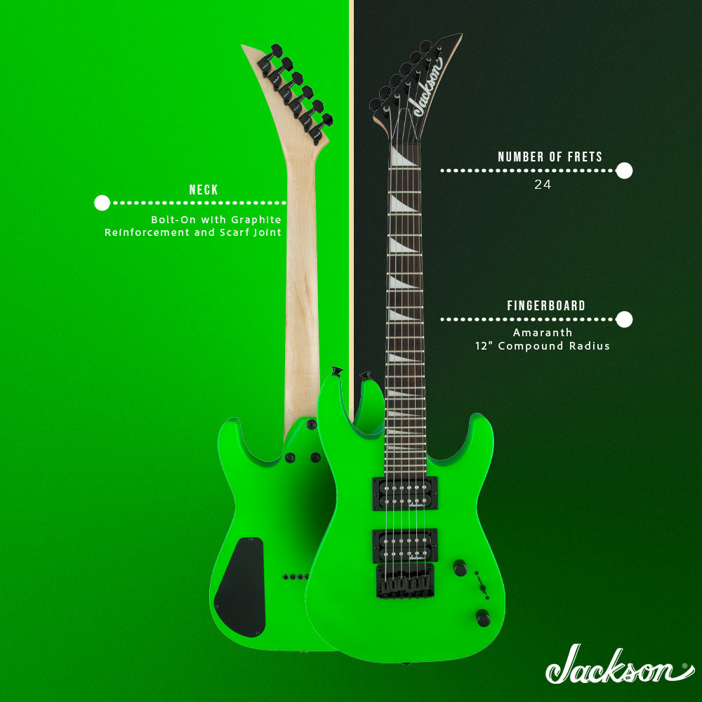 Jackson JS Series Dinky Minion JS1X 6 String Neon Green Electric Guitar Bundle