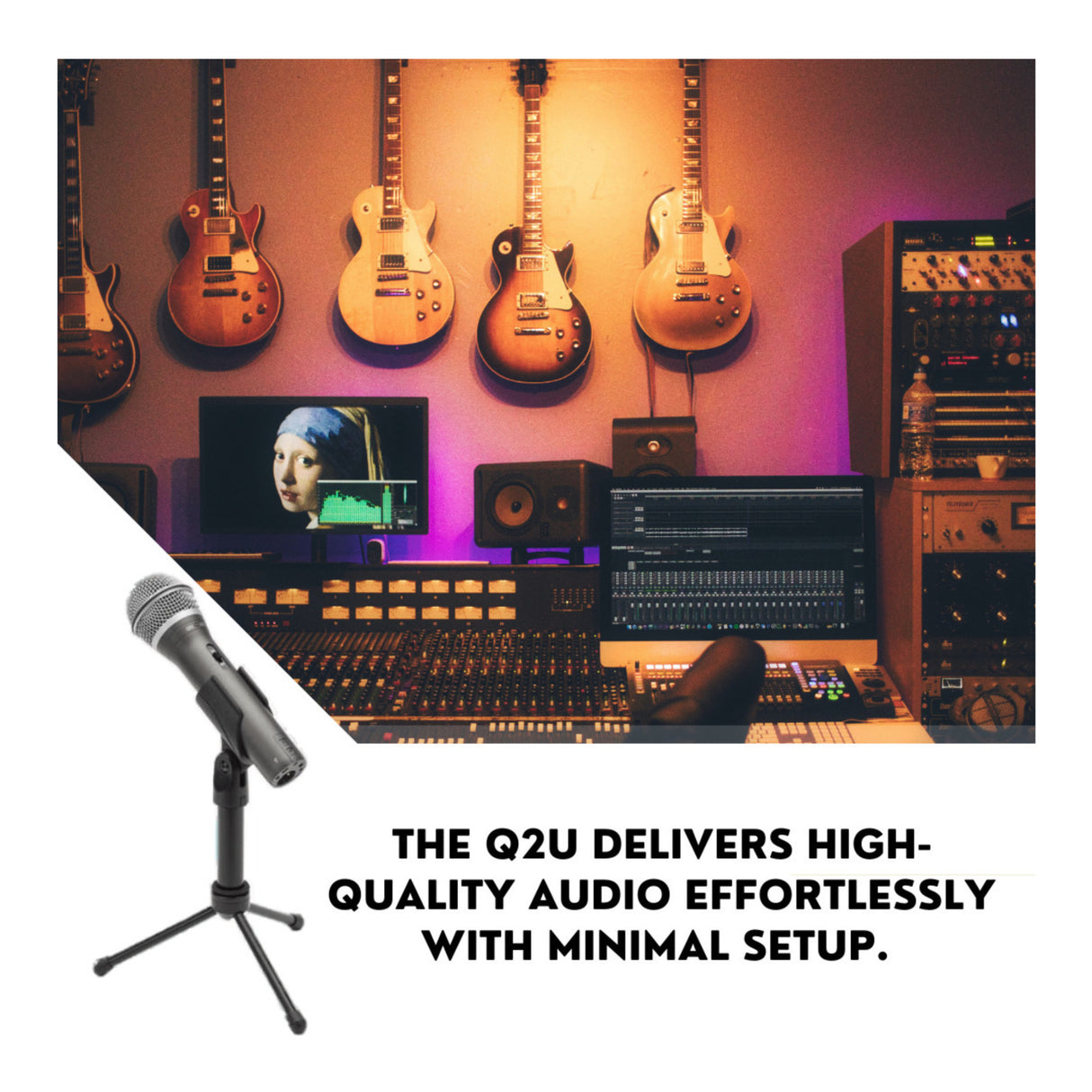 Samson Q2U Dynamic USB Mic with Shockmounts, Boom Arms, Pop Filters (3-pack)