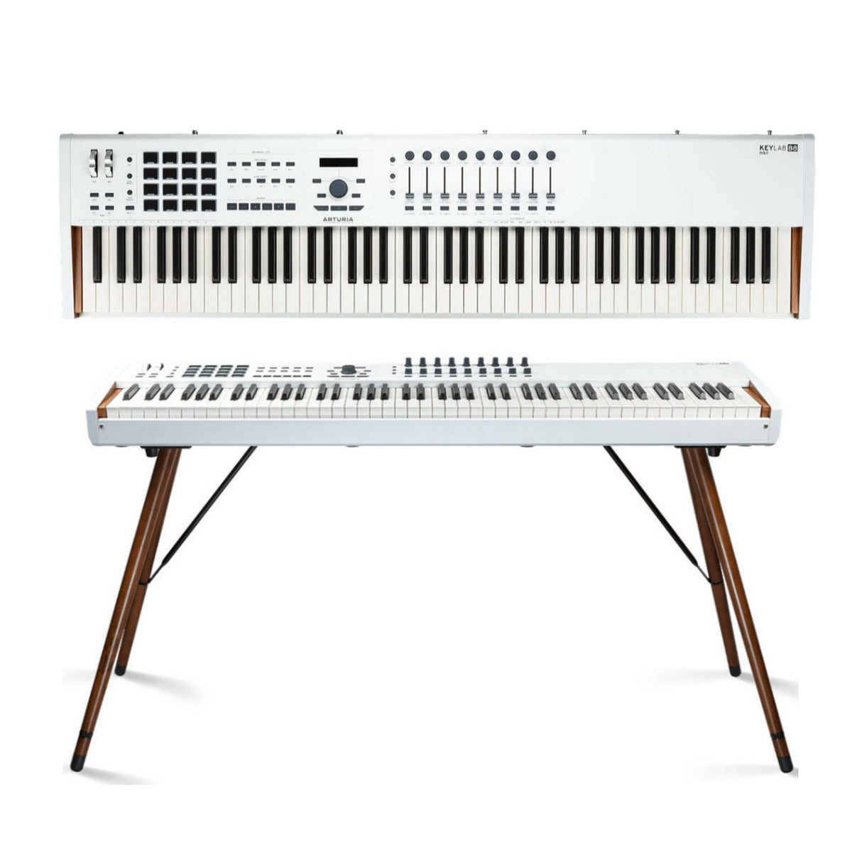 Arturia KeyLab 88 MkII 88 Key Keyboard Controller with Wooden Legs Bundle