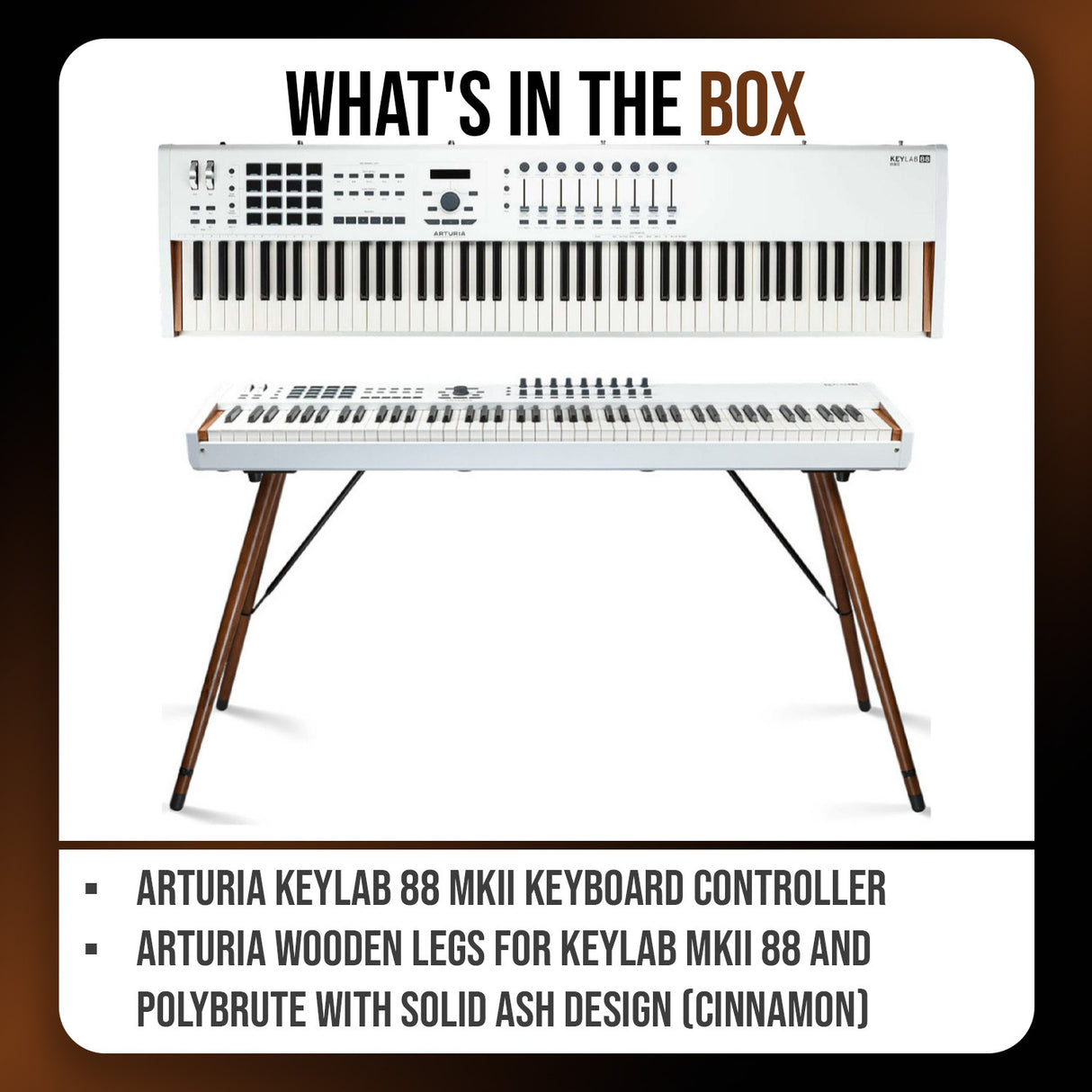Arturia KeyLab 88 MkII 88 Key Keyboard Controller with Wooden Legs Bundle