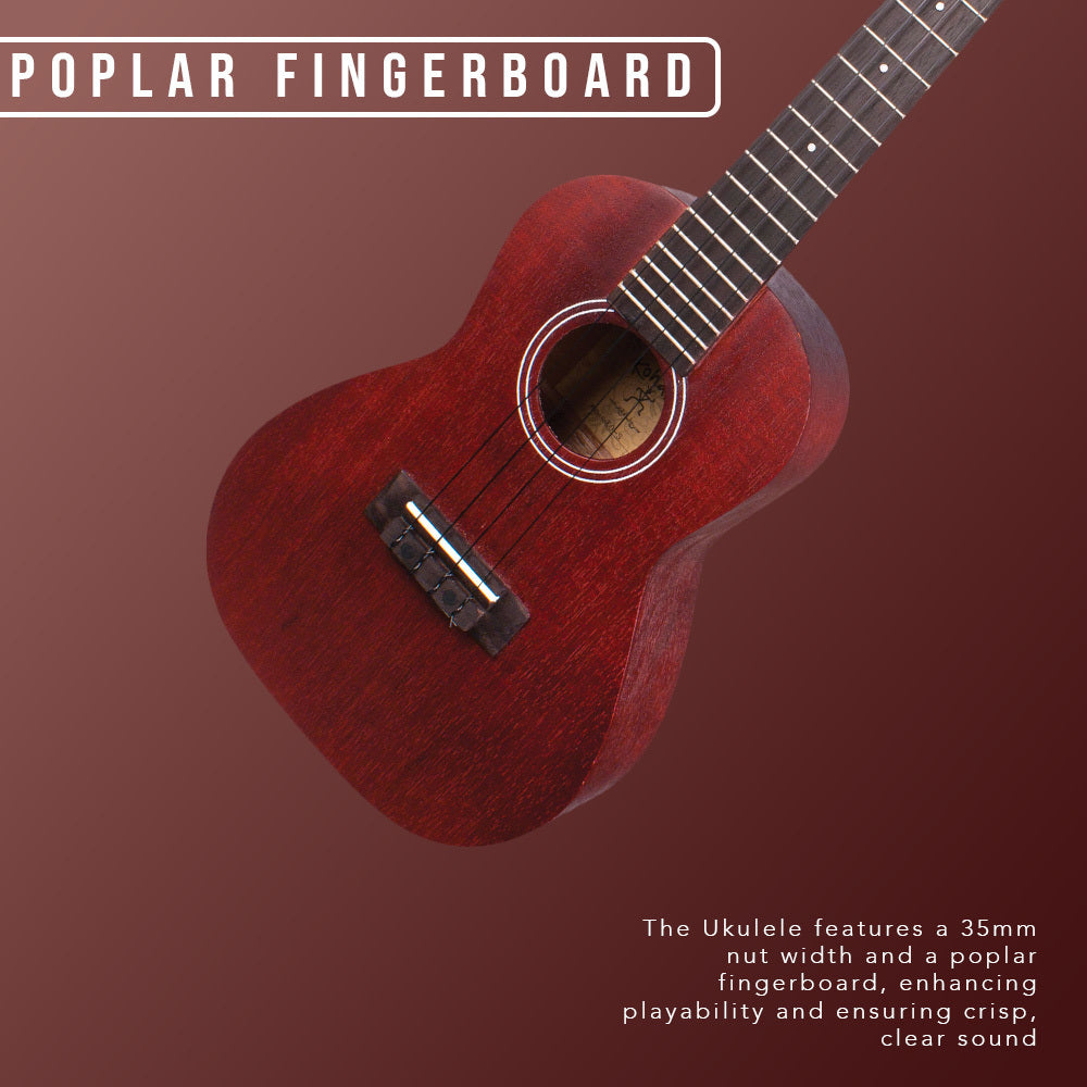 Kohala KO C Kine O Concert 4 String Ukulele with All Linden Wood Body Bundle