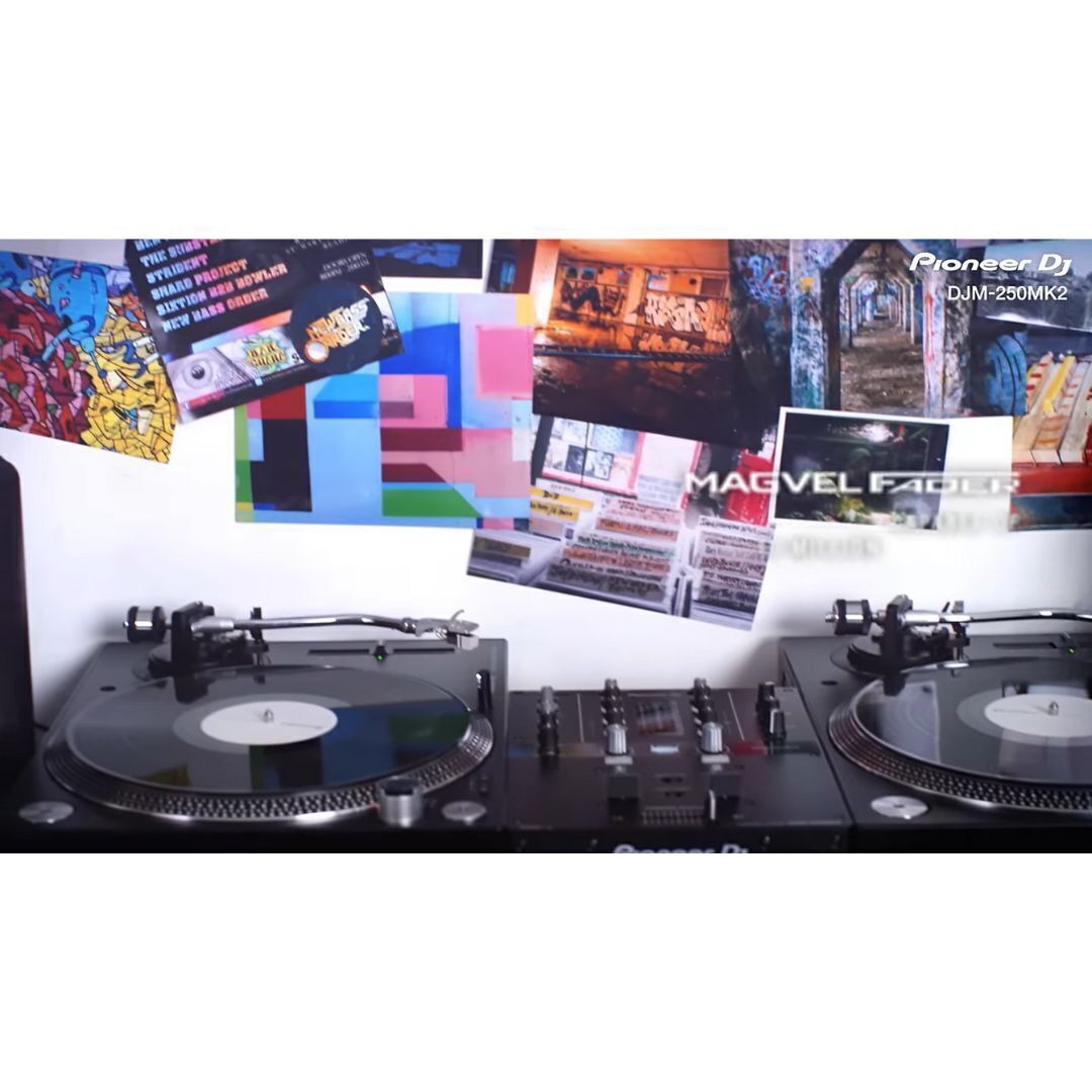 Pioneer DJ DJM 250MK2 2 Channel DJ Mixer with Fit Cover Bundle