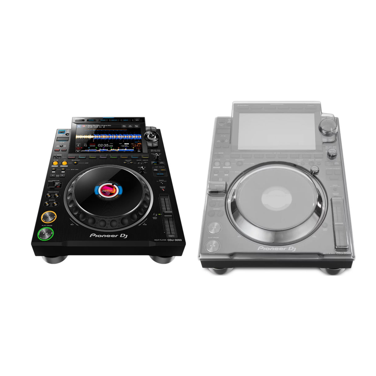 Pioneer DJ CDJ 3000 Professional DJ Black Multi Player and Cover Bundle