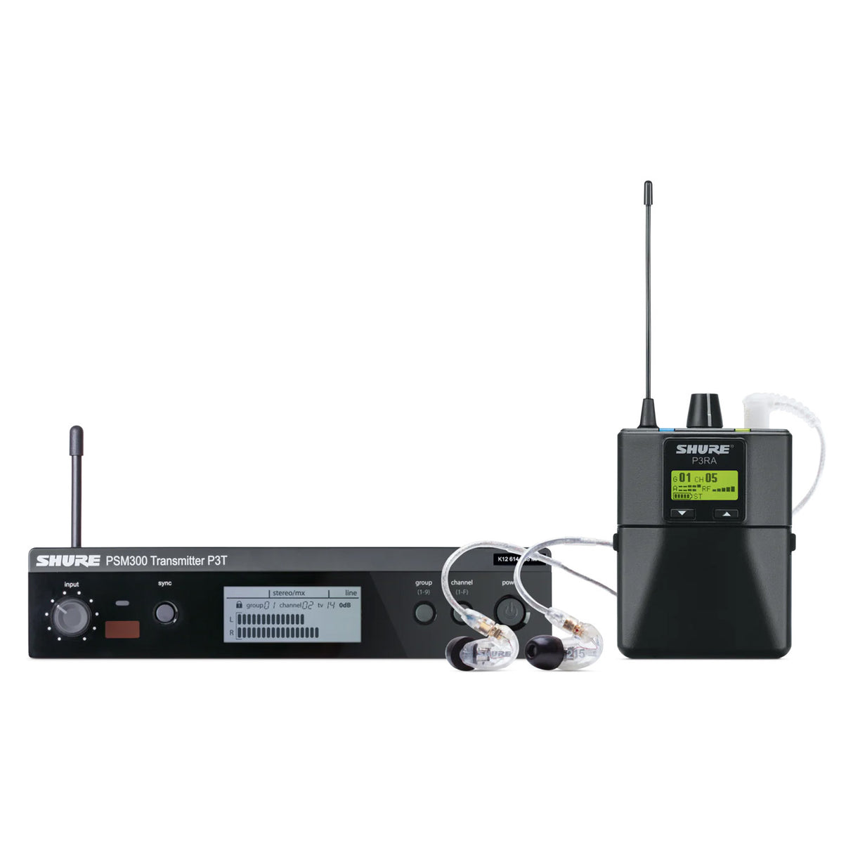 Shure P3TRA215CL PSM300 Wireless In-Ear Monitor System with SE215-CL Earphones