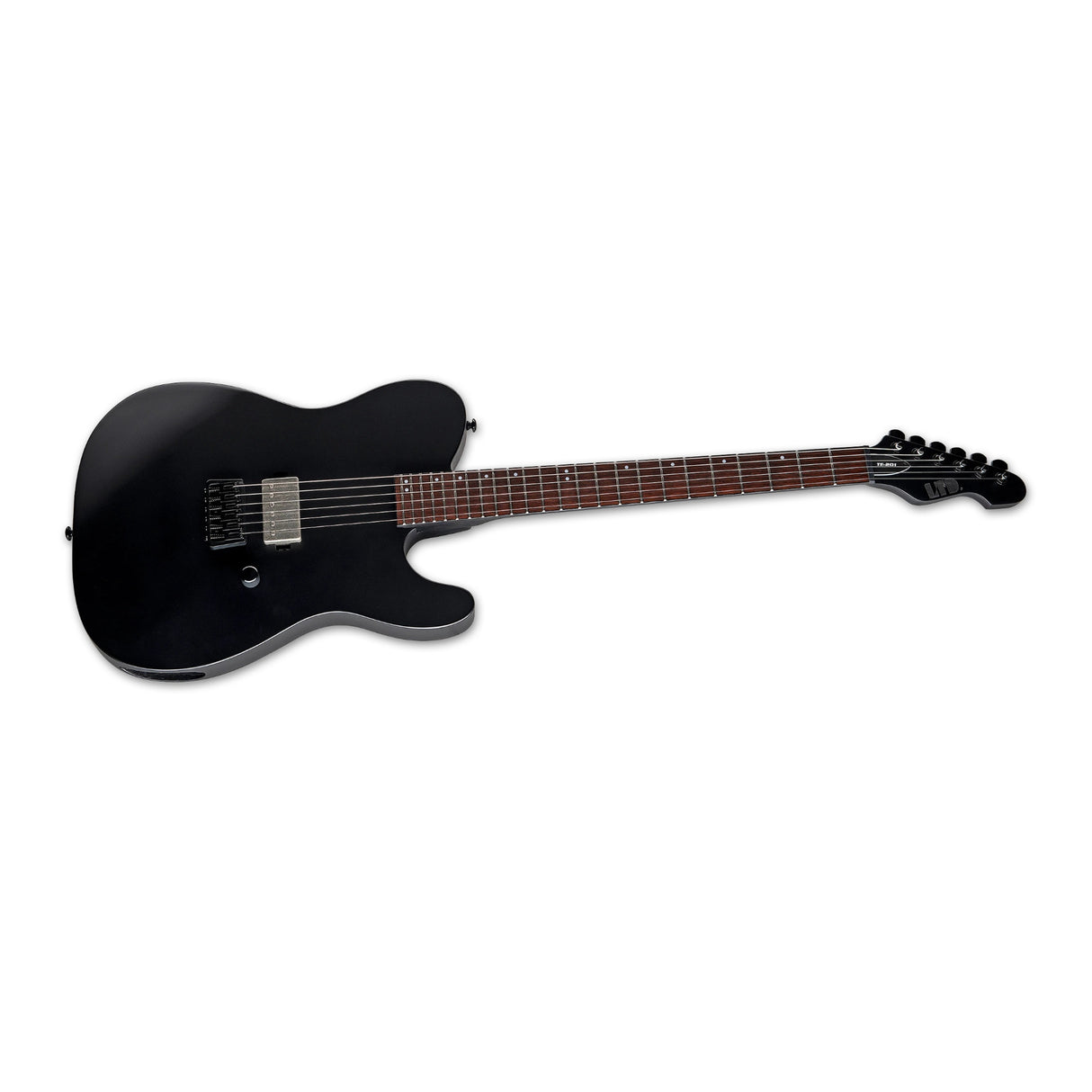 ESP LTD TE-201 with LTD Fixed Bridge and String-Thru-Body (Black Satin)