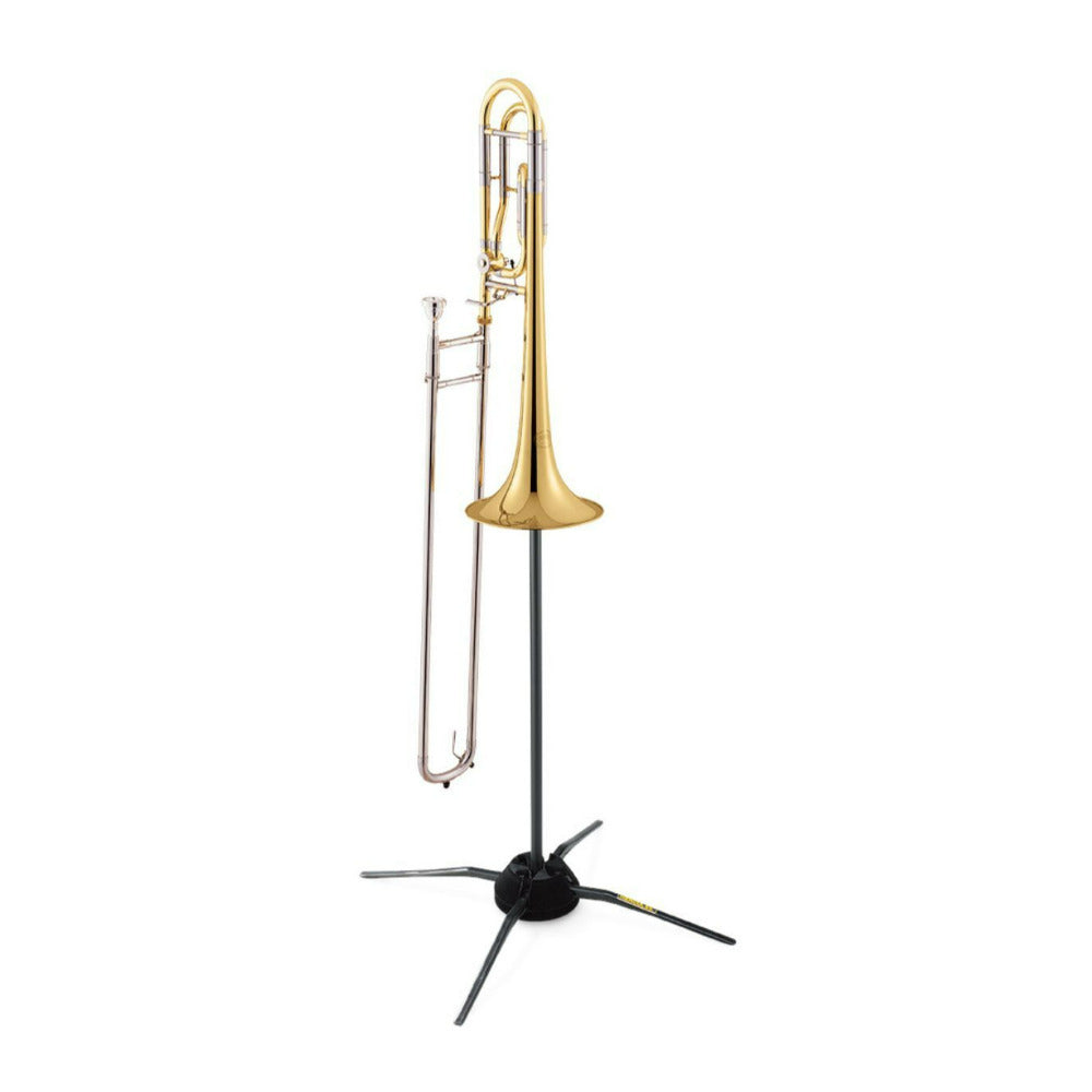 HERCULES DS420B TravLite Black Trombone Stand with Foldable Design