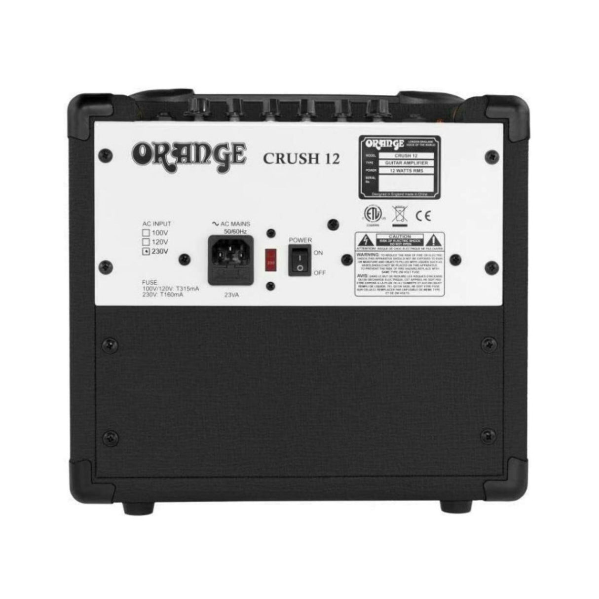 Orange Amplifiers Black Crush 12 and TS 10 Feet Guitar Cable Bundle