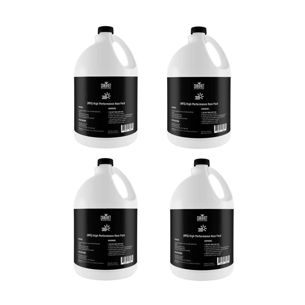 CHAUVET DJ High Performance Haze Fluid (HFG) (Pack of 4)