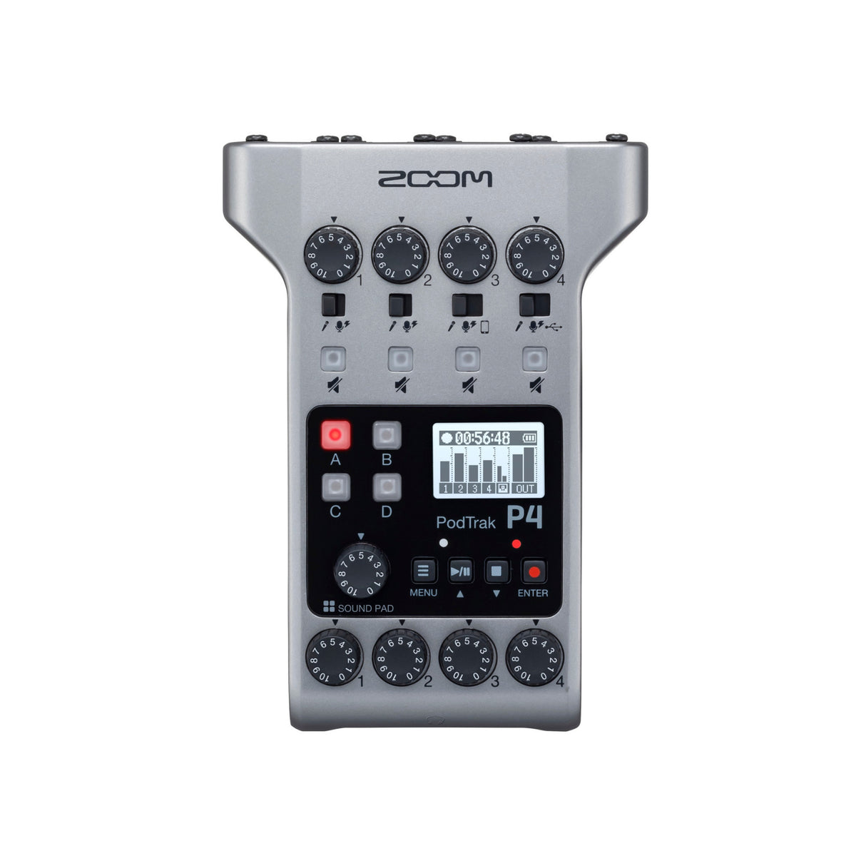 Zoom PodTrak P4 Recorder with SKB iSeries 3i0705-3 Hardcase