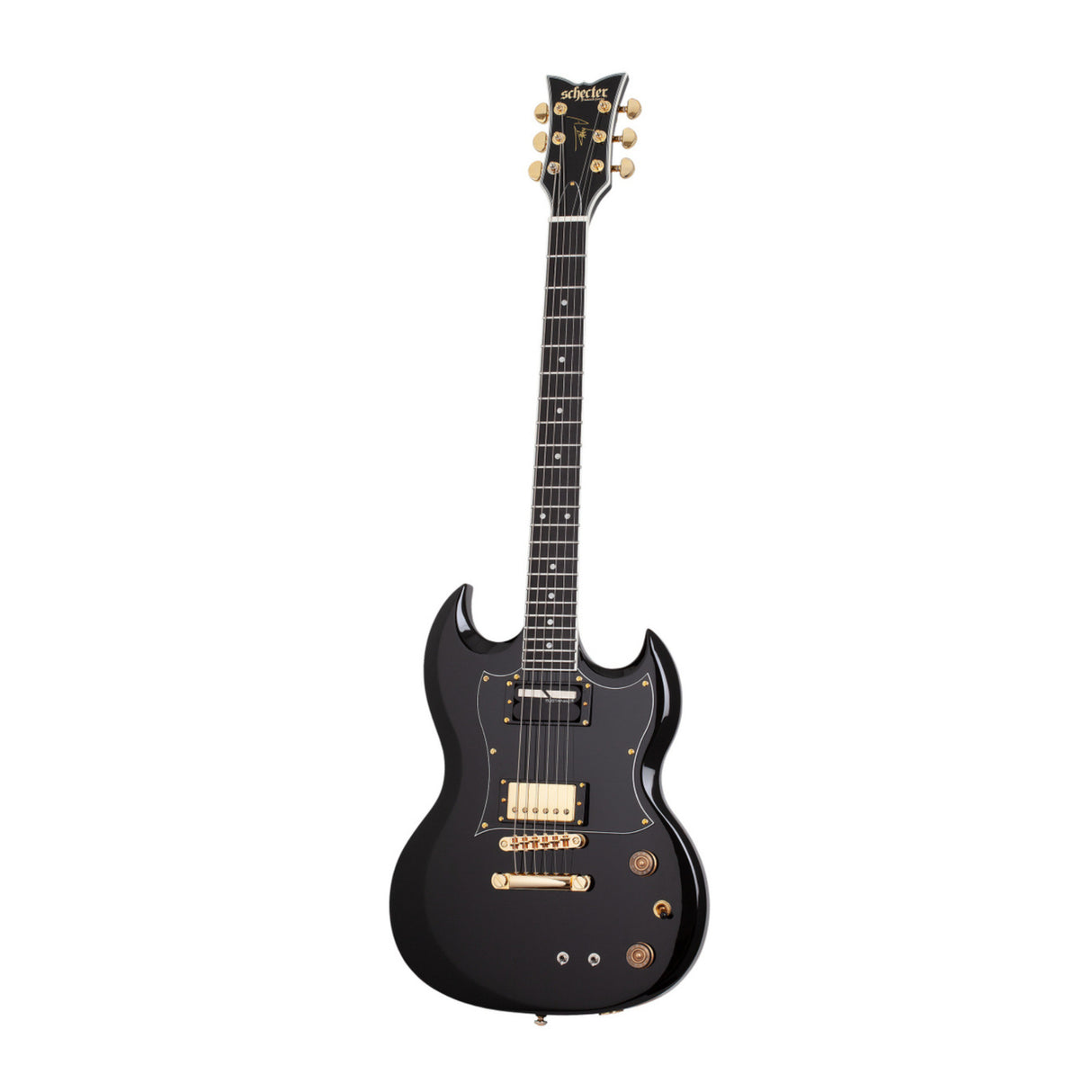 Schecter ZV-H6LLYW66D-S Zachy Vengeance Signature Guitar (Gloss Black)