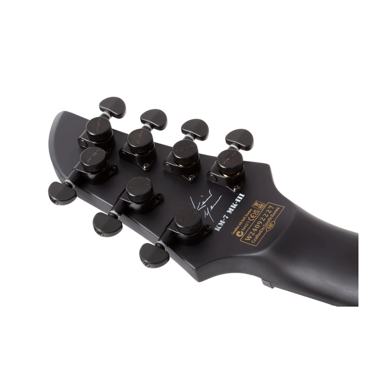 Schecter KM-7 MK-III EX 7-String Electric Guitar (Satin Black Open Pore)