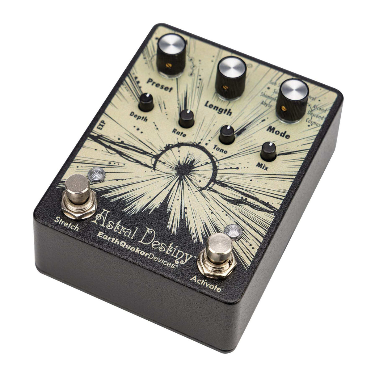 EarthQuaker Devices Astral Destiny Modulated Octave Reverb (Black and Gold)