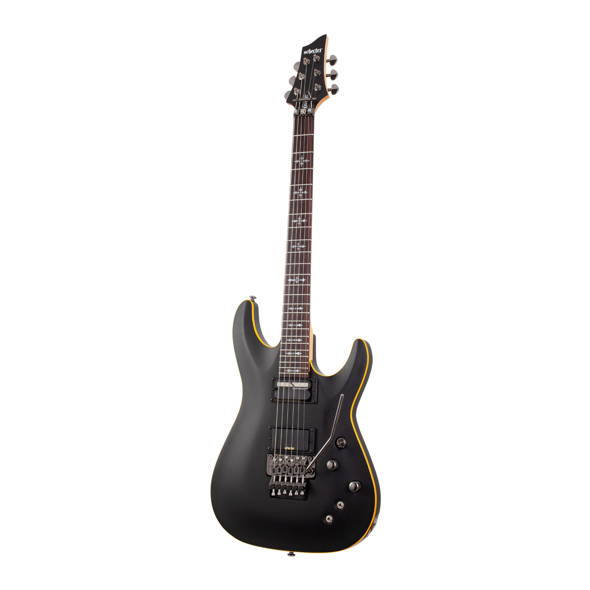 Schecter Demon-6 FR-S Right-Handed Electric Guitar (Aged Black Satin)