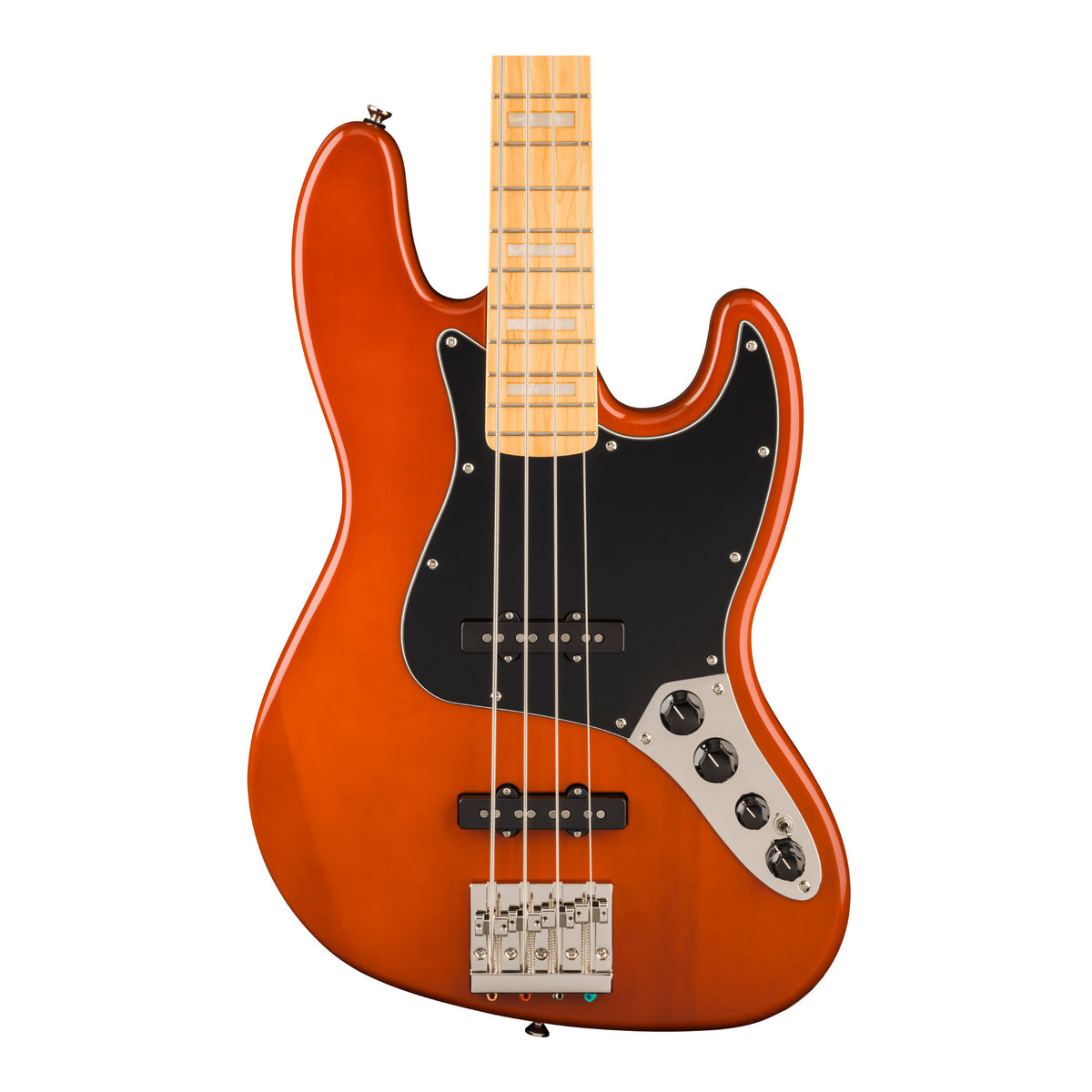 Squier Classic Vibe Active '70s Jazz Bass with Maple Fingerboard and Black Pickguard (Mocha)