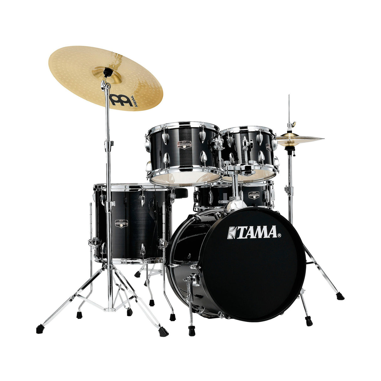 Tama Imperialstar 5-Piece Drum Kit with Meinl HCS Cymbals (Hairline Black)