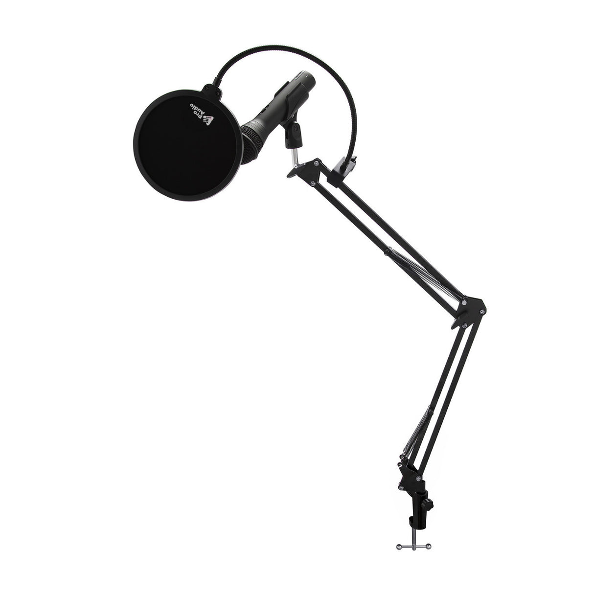 Samson Q2U Black Handheld Dynamic USB Microphone with Boom Arm and Pop Filter