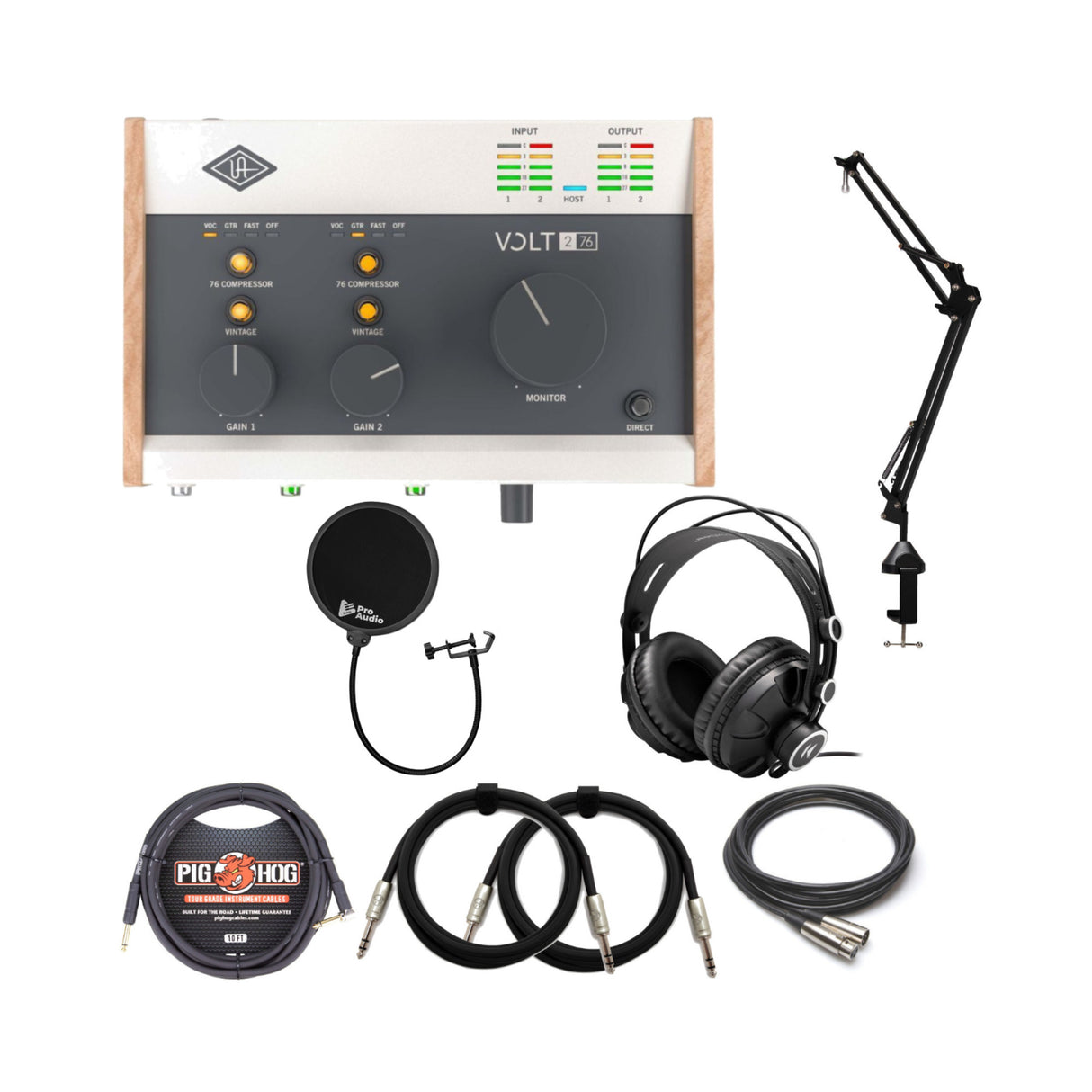 Universal Audio VOLT-276 USB Audio Interface with Headphones Bundle