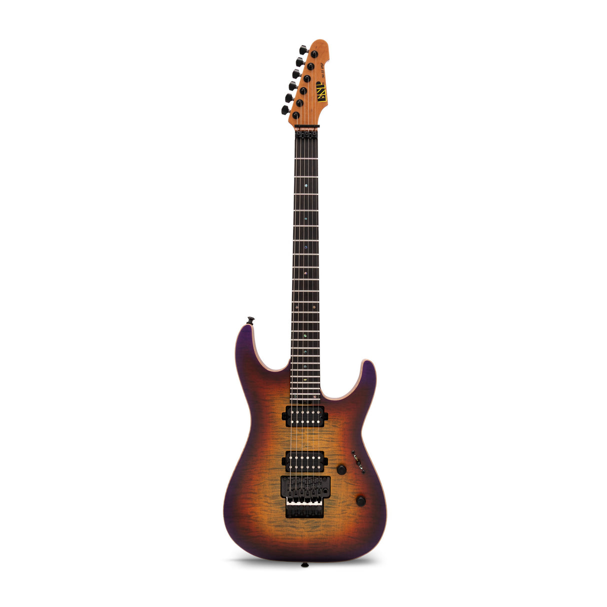 ESP USA M2 FR Flamed Maple BH Lynch Burst Satin SD1 - Quarter Sawn Maple Neck