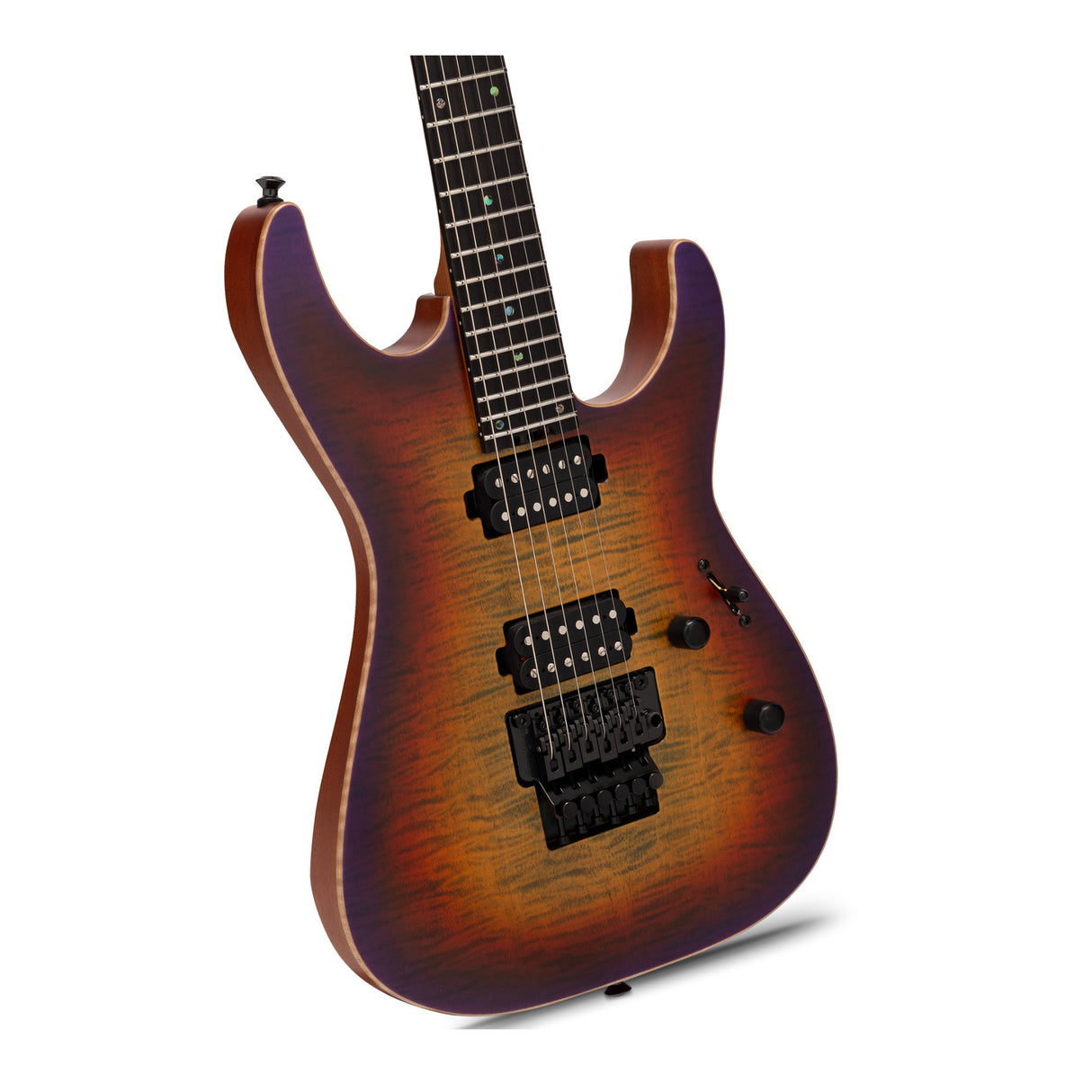 ESP USA M2 FR Flamed Maple BH Lynch Burst Satin SD1 - Quarter Sawn Maple Neck