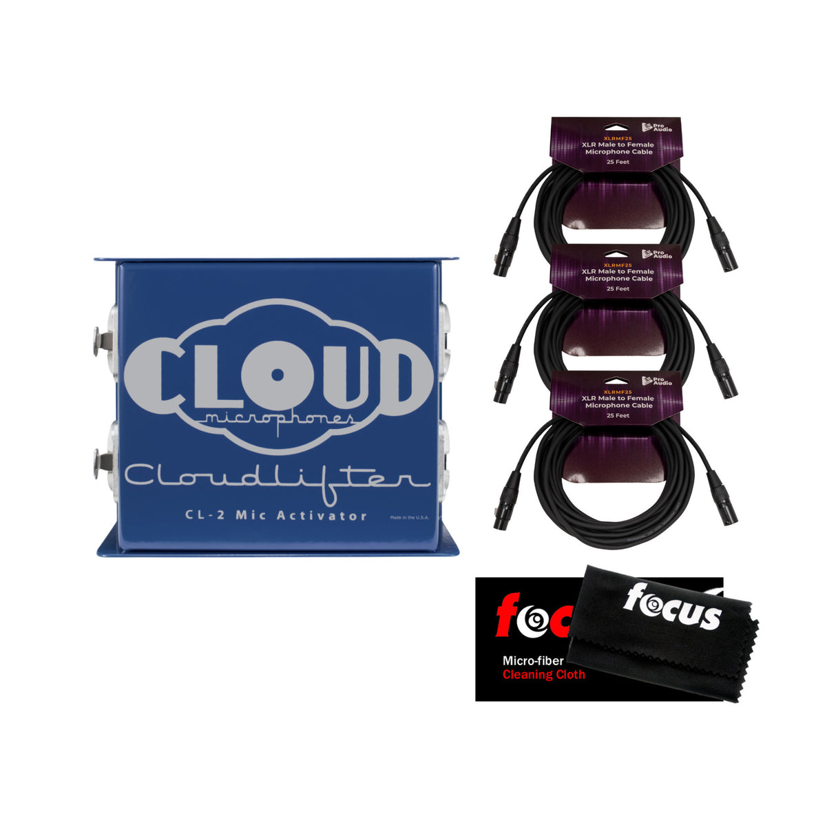 Cloud Microphones Cloudlifter CL-2 Dual-Channel Mic Activator Bundle