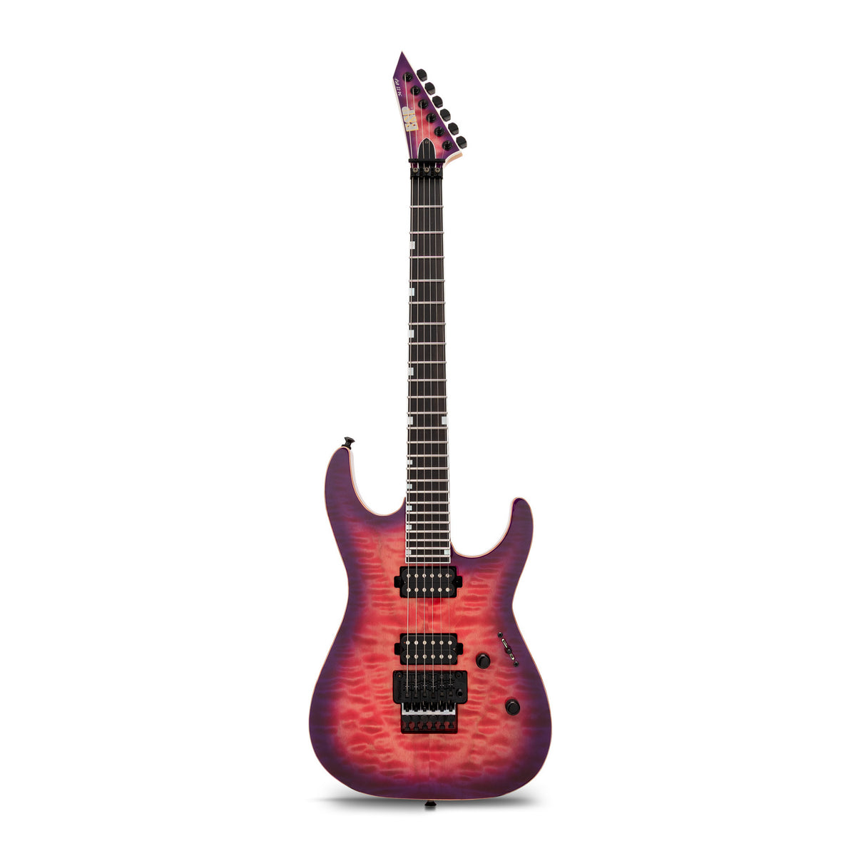 ESP USA Electric Guitar with Quilted Maple Top (Cranberry Sunburst)