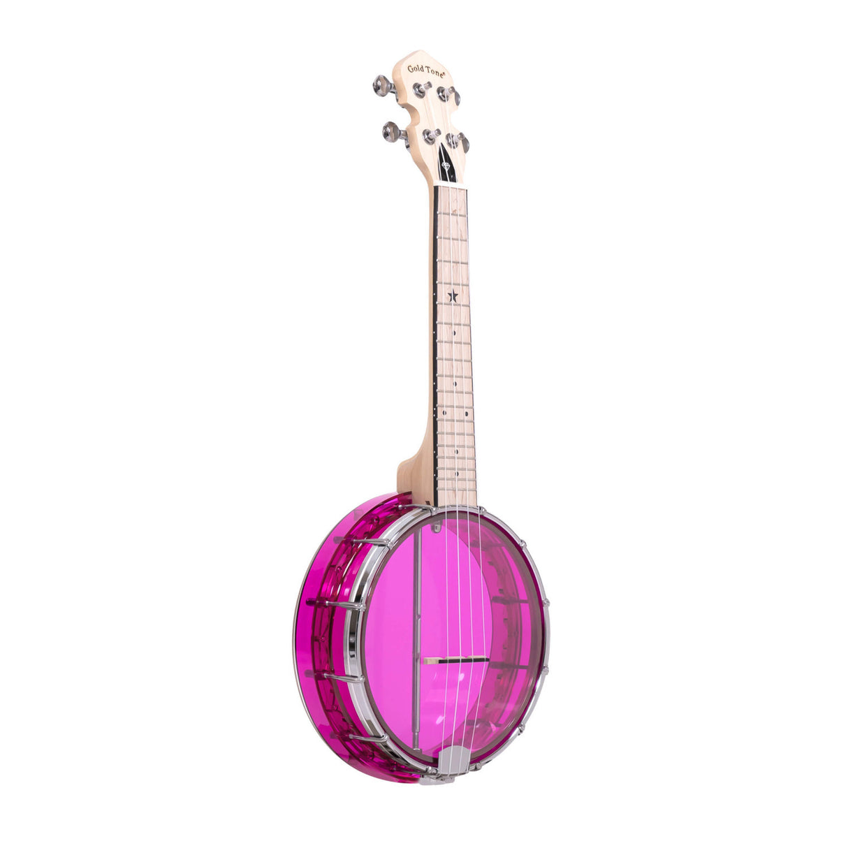 Gold Tone Little Gem (Amethyst): See-Through Banjo-Ukuleles with Bag