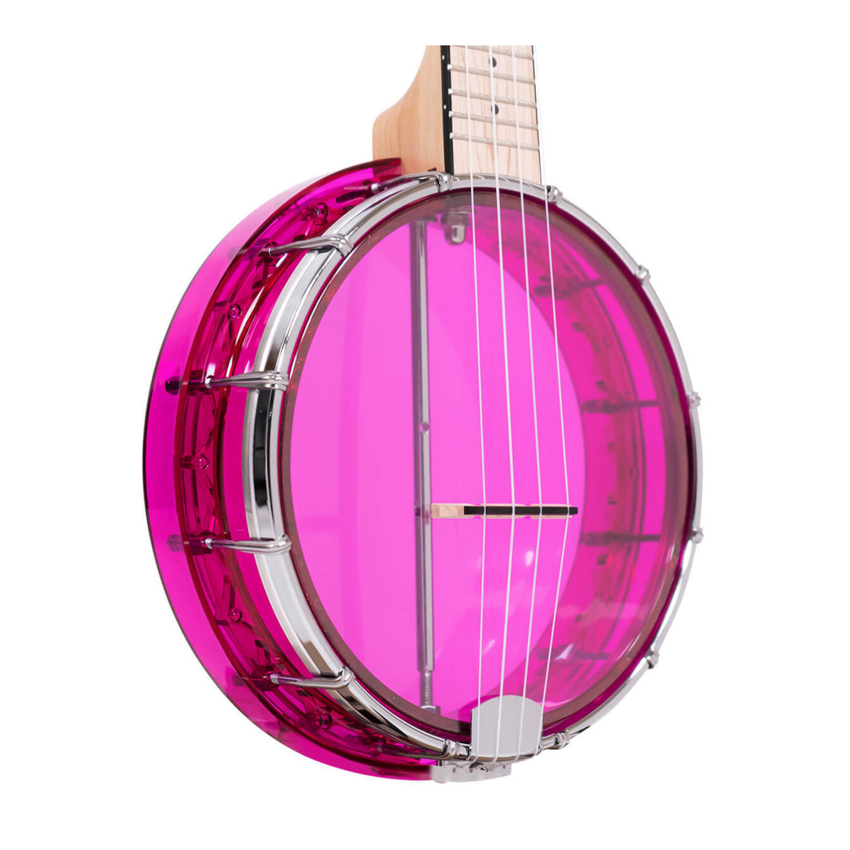Gold Tone Little Gem (Amethyst): See-Through Banjo-Ukuleles with Bag
