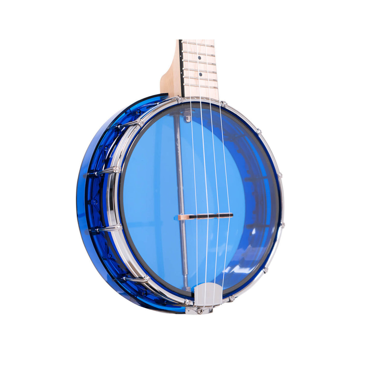 Gold Tone Little Gem See-through Banjo Ukulele (Sapphire) with Gig Bag