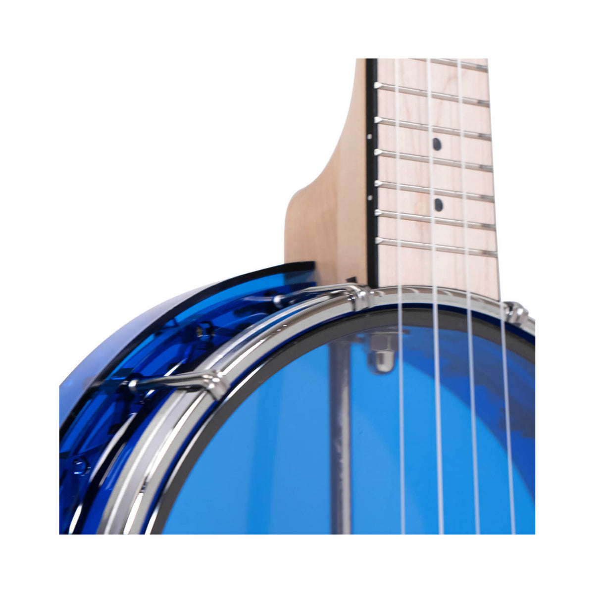 Gold Tone Little Gem See-through Banjo Ukulele (Sapphire) with Gig Bag