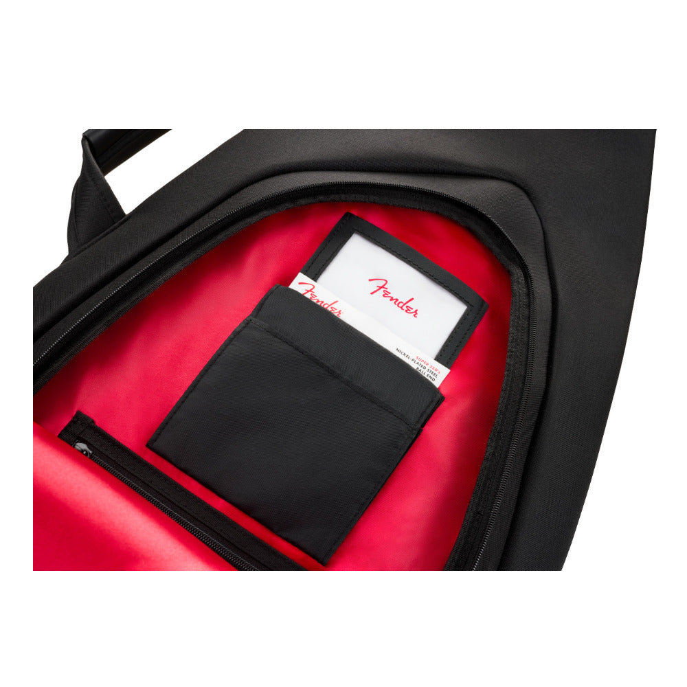 Fender FE610 Gig Bag for Electric Guitar with Ice Blue Metallic LOGO (Black)