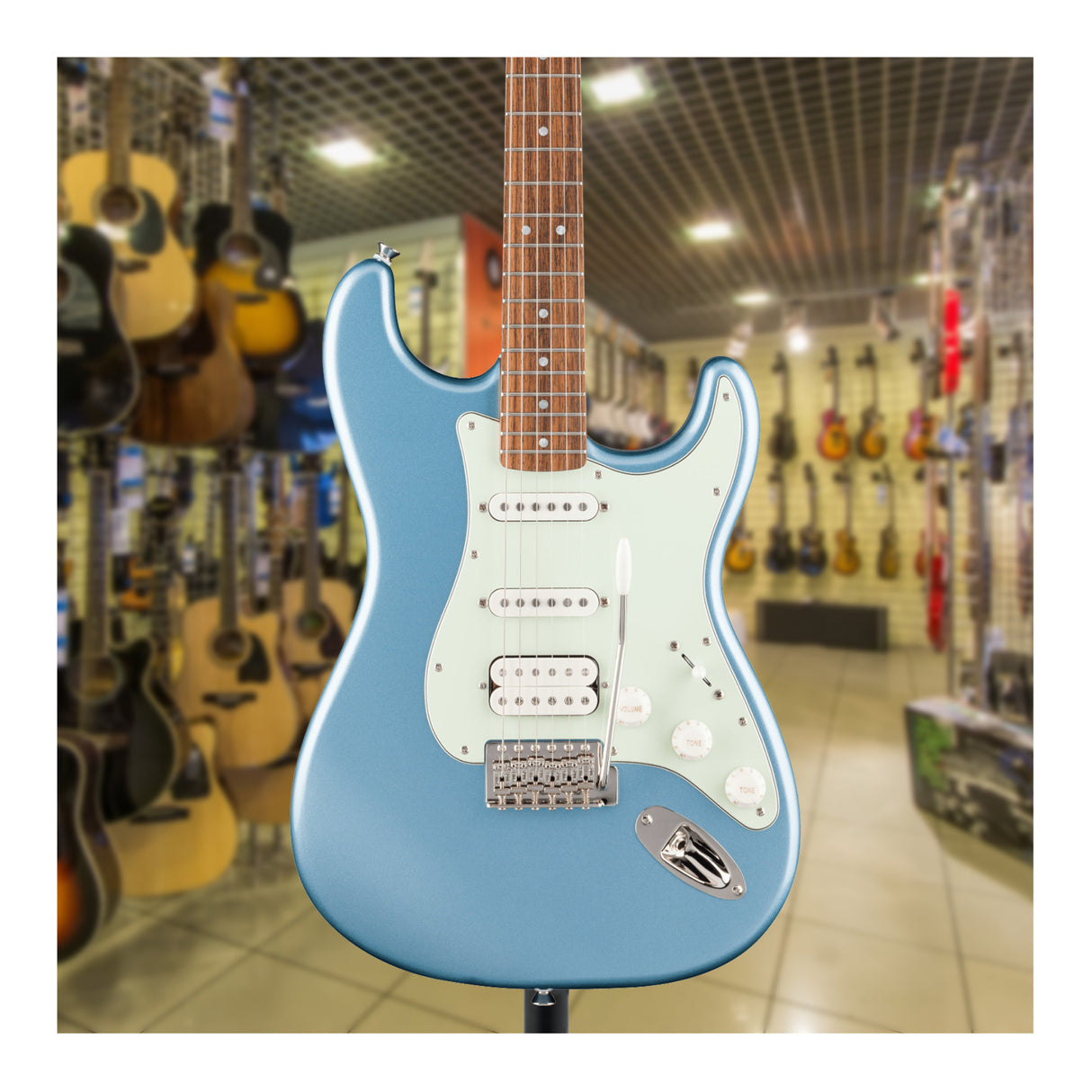Fender Squier LE Classic Vibe '60s Stratocaster HSS Guitar (Ice Blue) and Bag