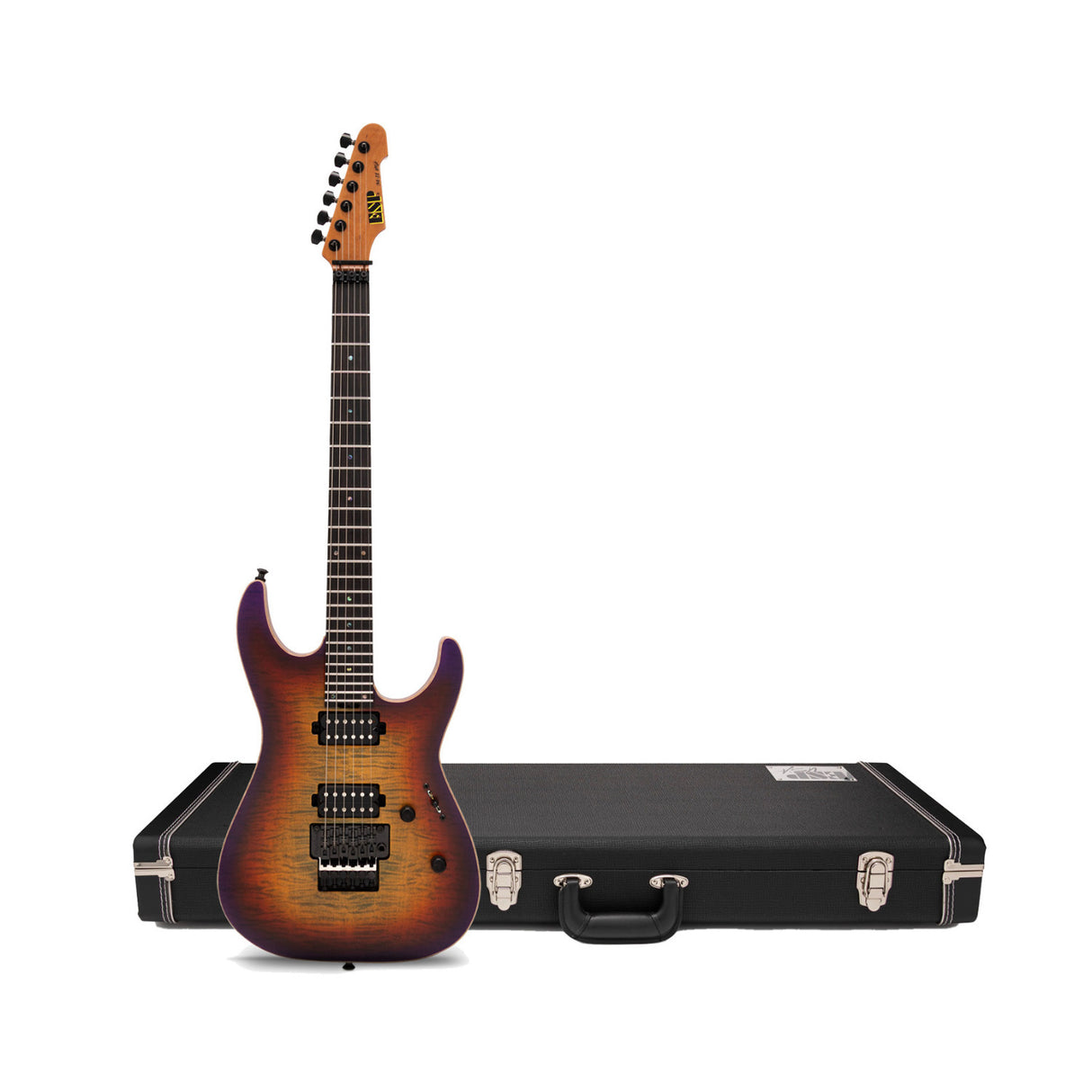 ESP USA M2 FR Flamed Maple BH Lynch Burst Satin SD1 - Quarter Sawn Maple Neck
