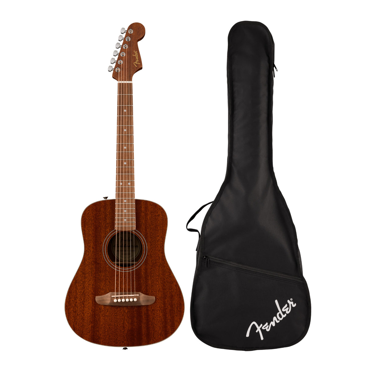 Fender California Standard Redondo Mini with Bag and Sapele Top (Natural Sapele)