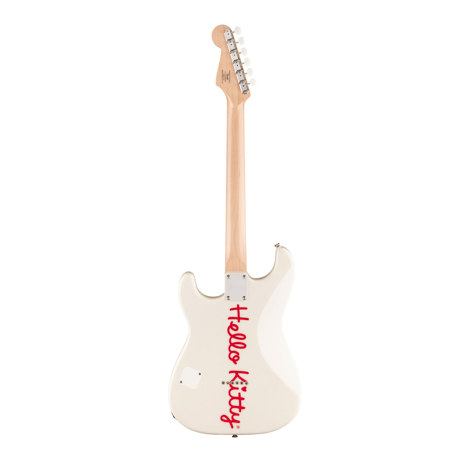 Fender x Hello Kitty White Stratocaster Guitar with Humbucking Pickup