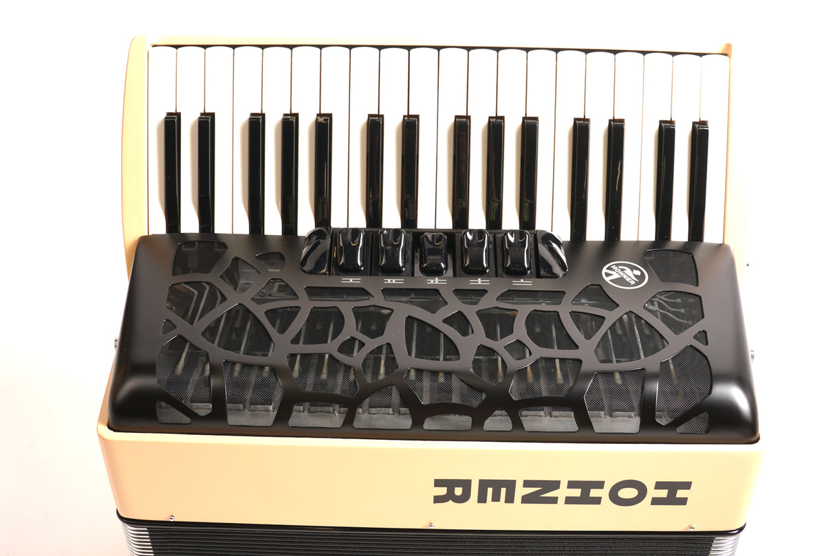 Hohner BRAVO MyColor III 72 Chromatic Piano Key Accordion (Sunrise Light Orange) (Used)