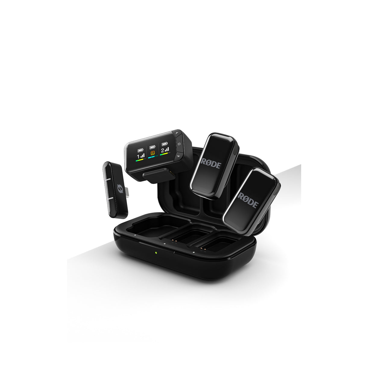 RDE Wireless Micro Camera Kit with Dual Clip-On Mics and Charging Case