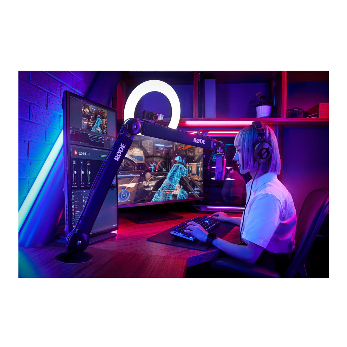 RODE PSA1+ Professional Studio Boom Arm with Precise Positioning (Orange)