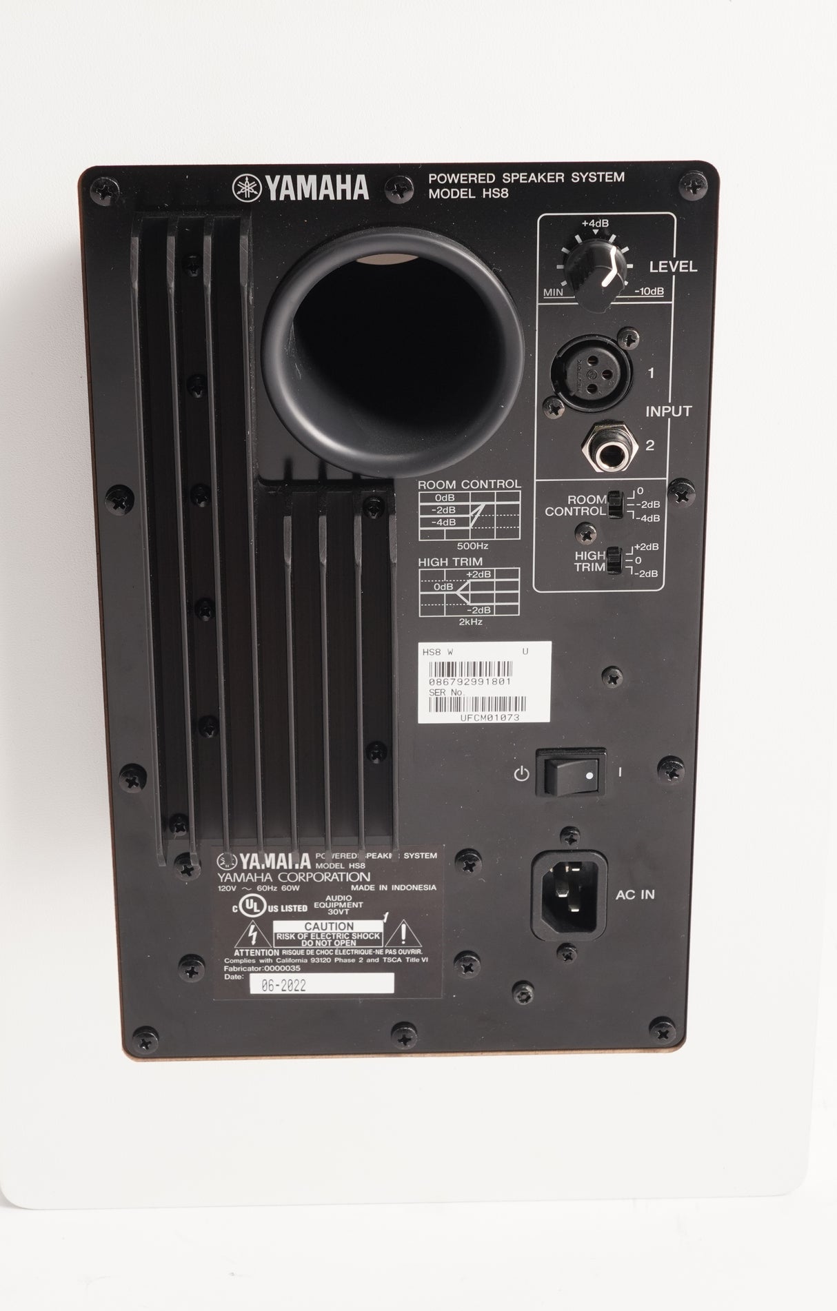 YAMAHA HS8 8-Inch Powered Studio Monitor (White) (Open Box)
