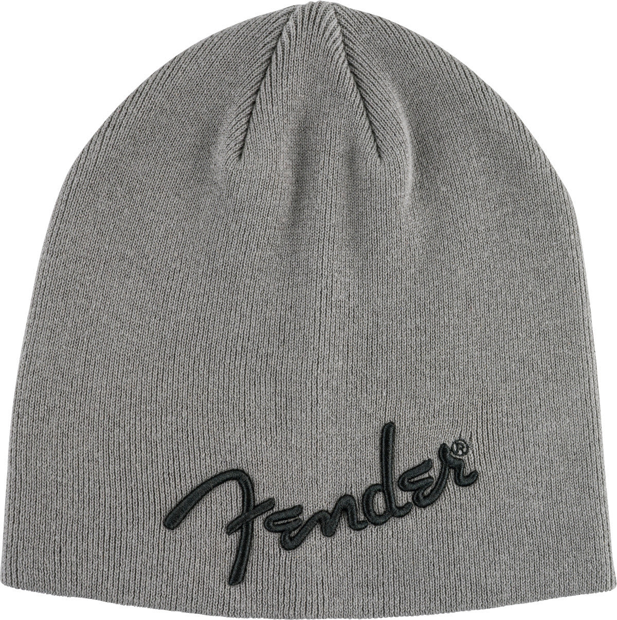 Fender Logo Cotton Knit Beanie (1 Size, Charcoal Heather Gray)