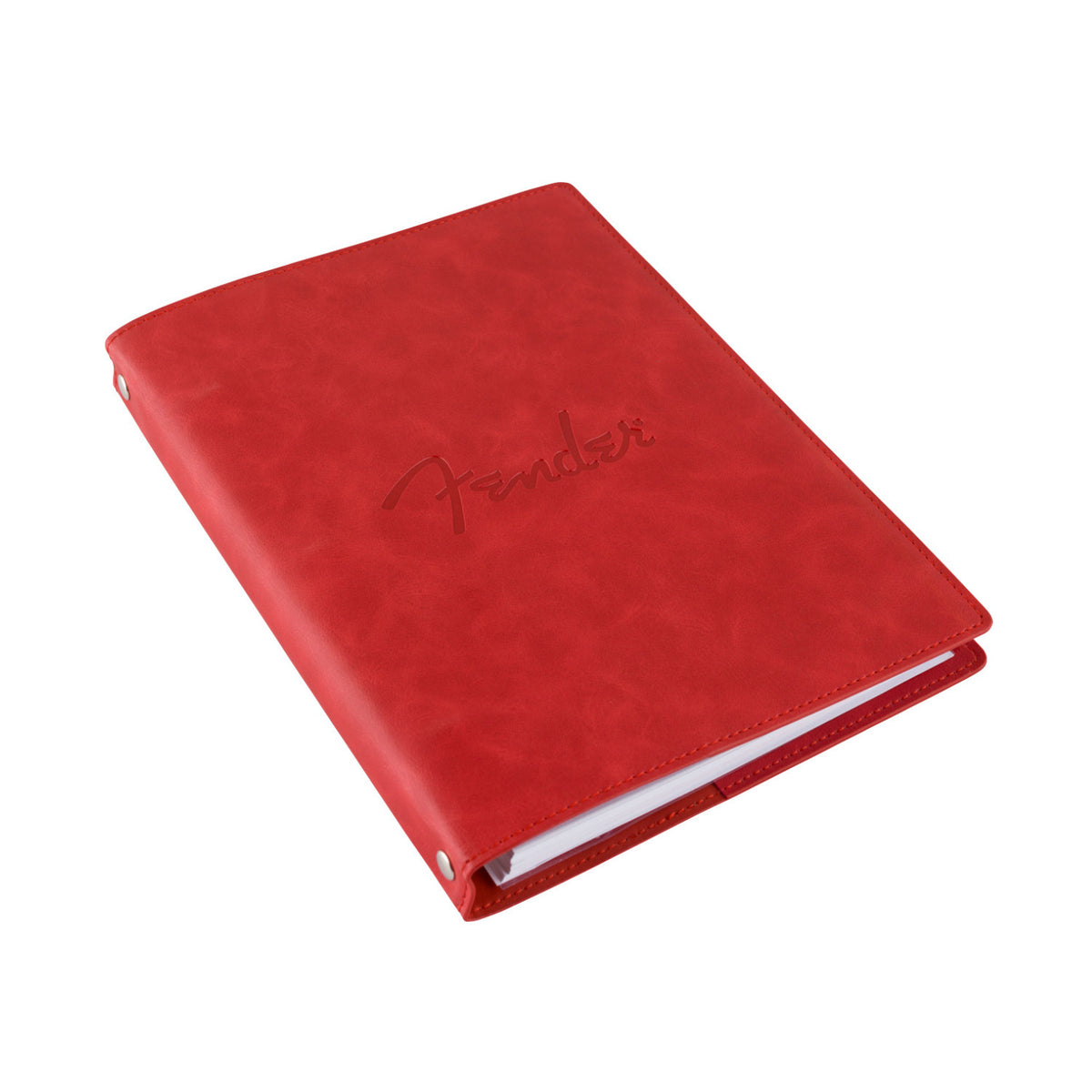 Fender Vegan Leather Music Note Book with Pen Holder for Songwriting & Composition (Dakota Red)