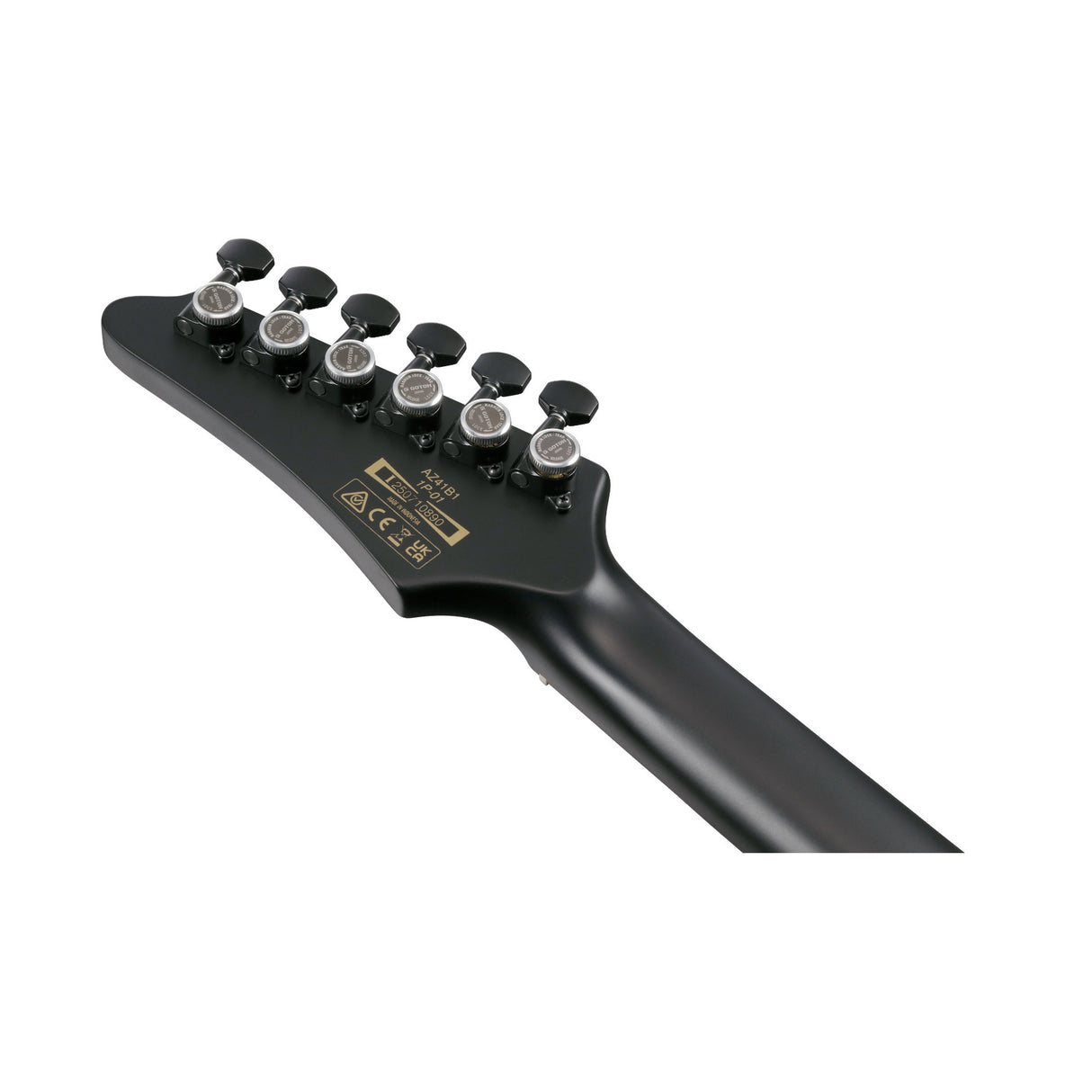 Ibanez AZ Iron Label 6-String Electric Guitar with Basswood Body (Black Flat)