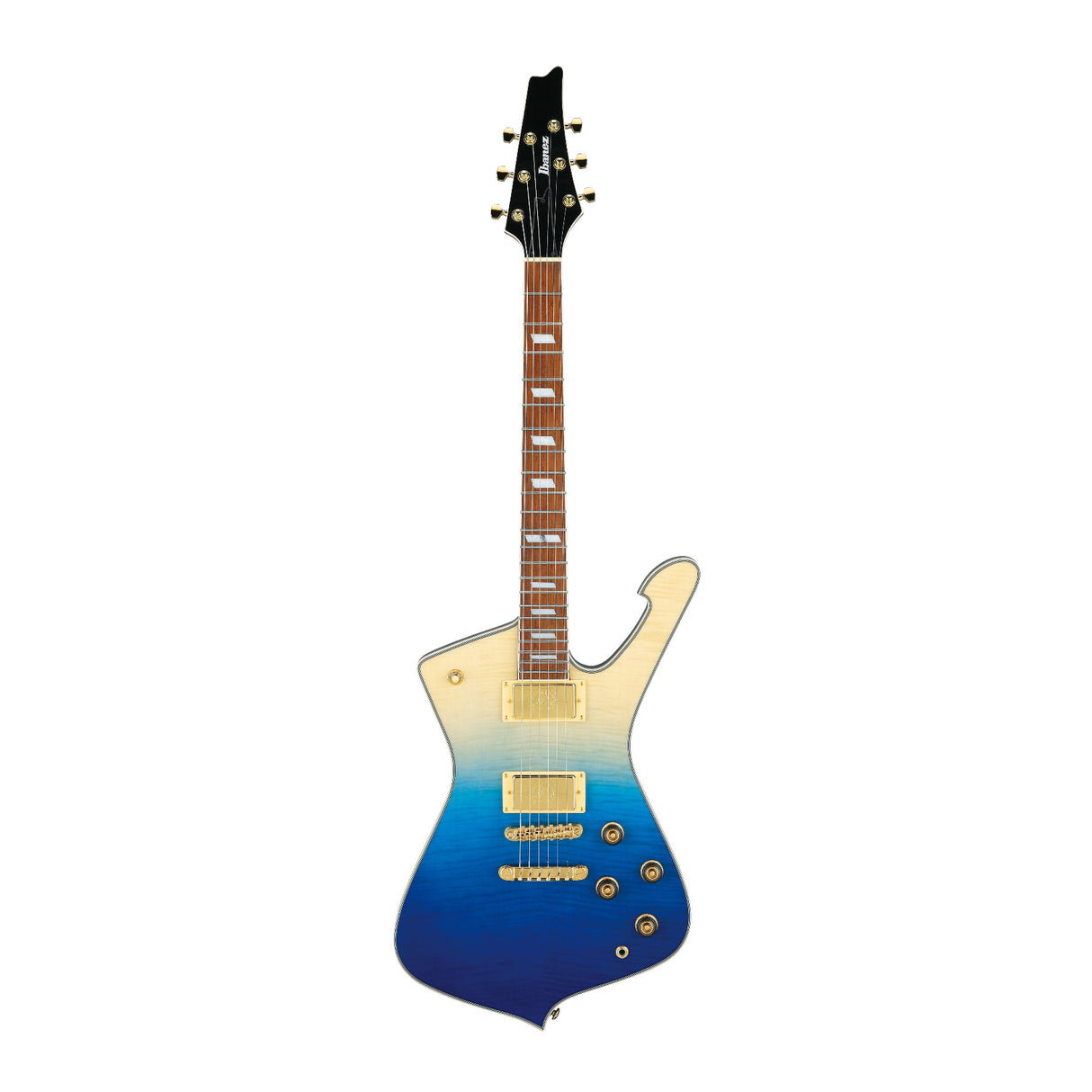 Ibanez Iceman 6-String Electric Guitar with Gig Bag (Transparent Blue Gradation)