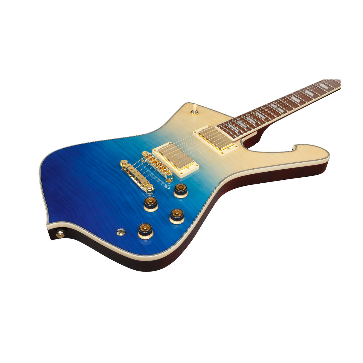 Ibanez Iceman 6-String Electric Guitar with Gig Bag (Transparent Blue Gradation)