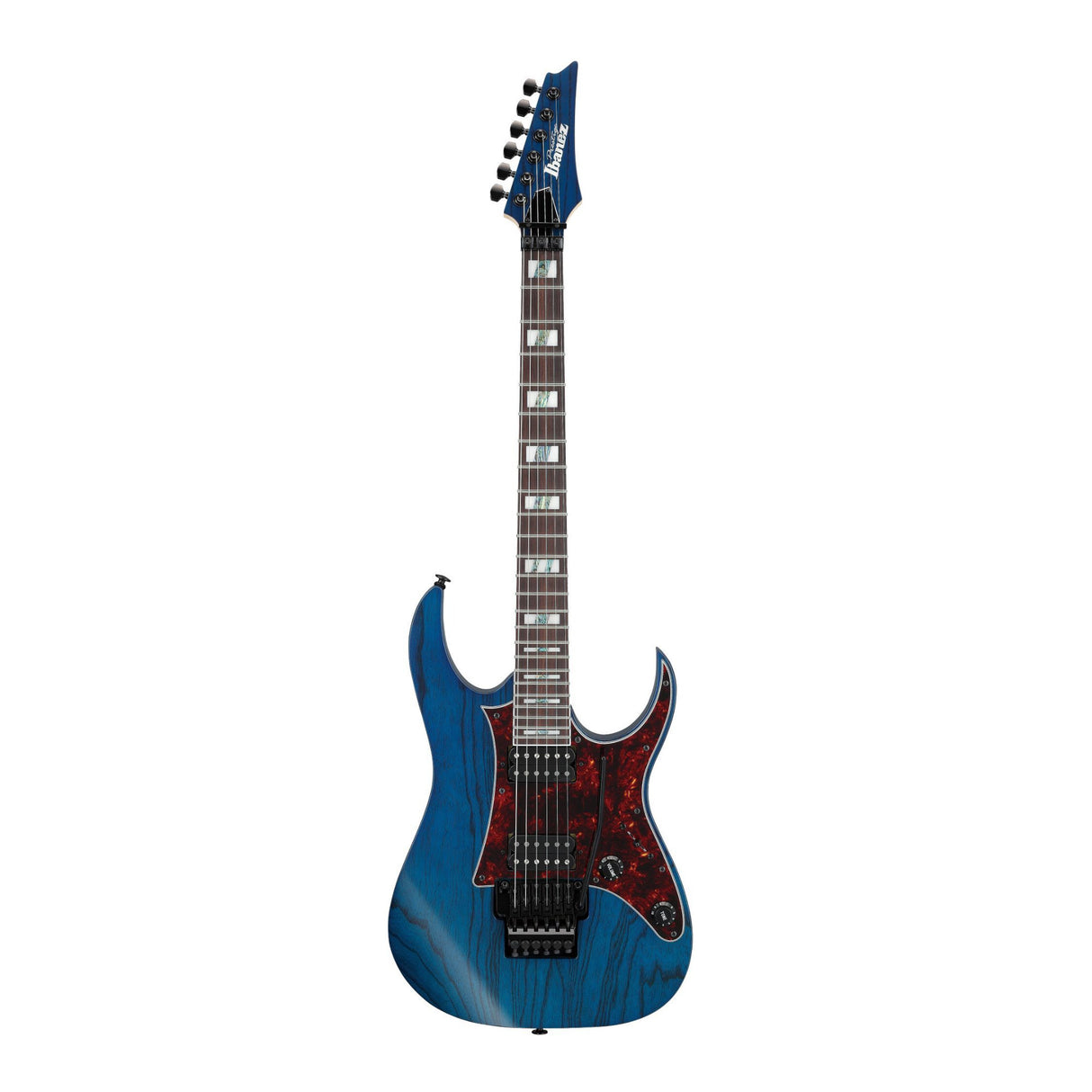 Ibanez RG Prestige Electric Guitar with Hard Case (Transparent Deep Blue Flat)